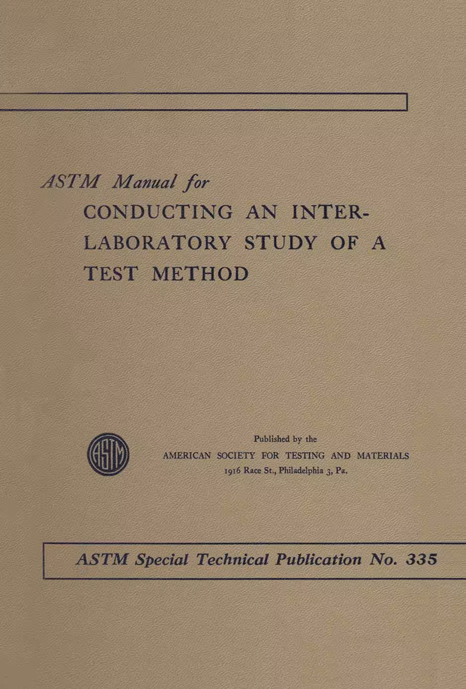 خرید و دانلود نسخه کامل کتاب ASTM Manual for Conductiong an Interlaboratory Study of a Test Method