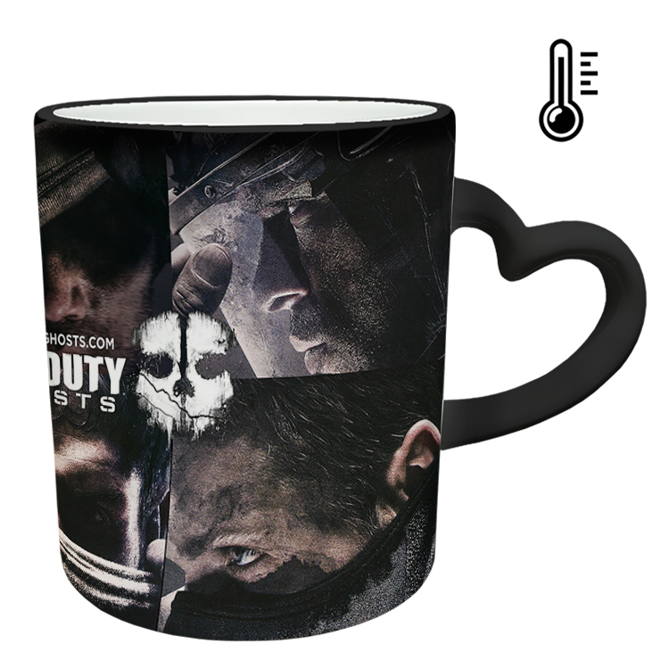 ماگ حرارتی مدل دسته قلبی طرح بازی کال آف دیوتی کد 81