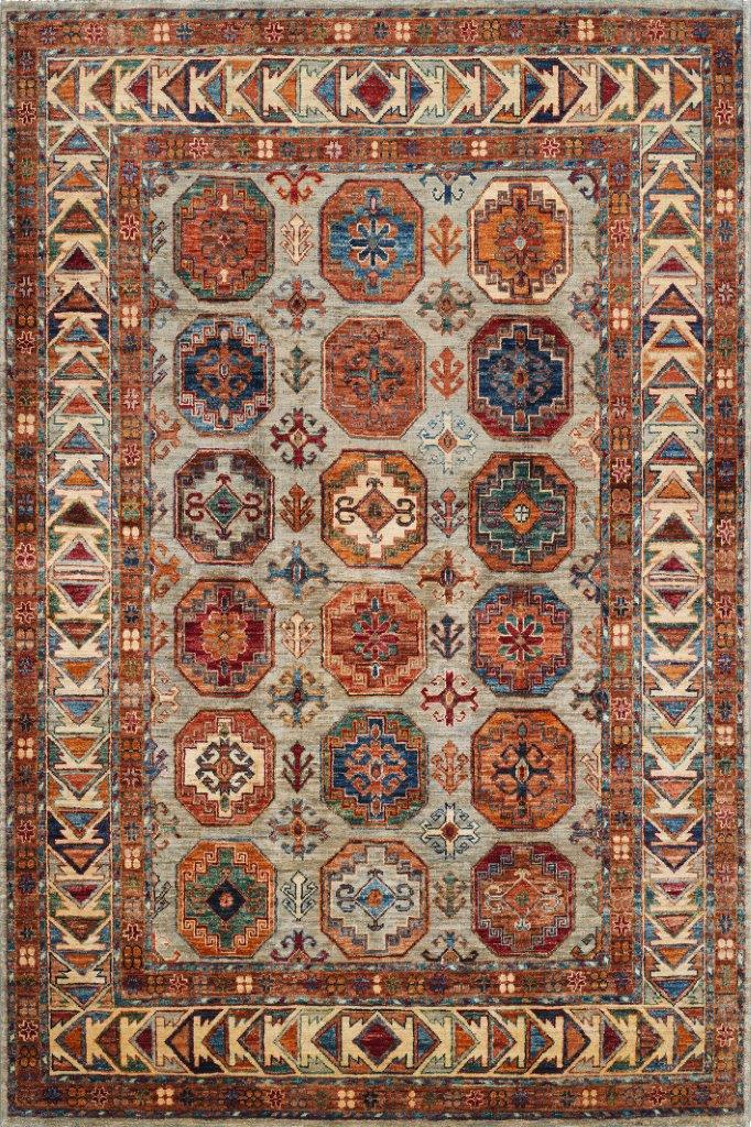 گلیم درجه1 ماندگار ابعاد متنوع زمینه گلیم قهوه ای سفید کد (b)1 - 1096 | گلیم کیفیت ضد حساسیت