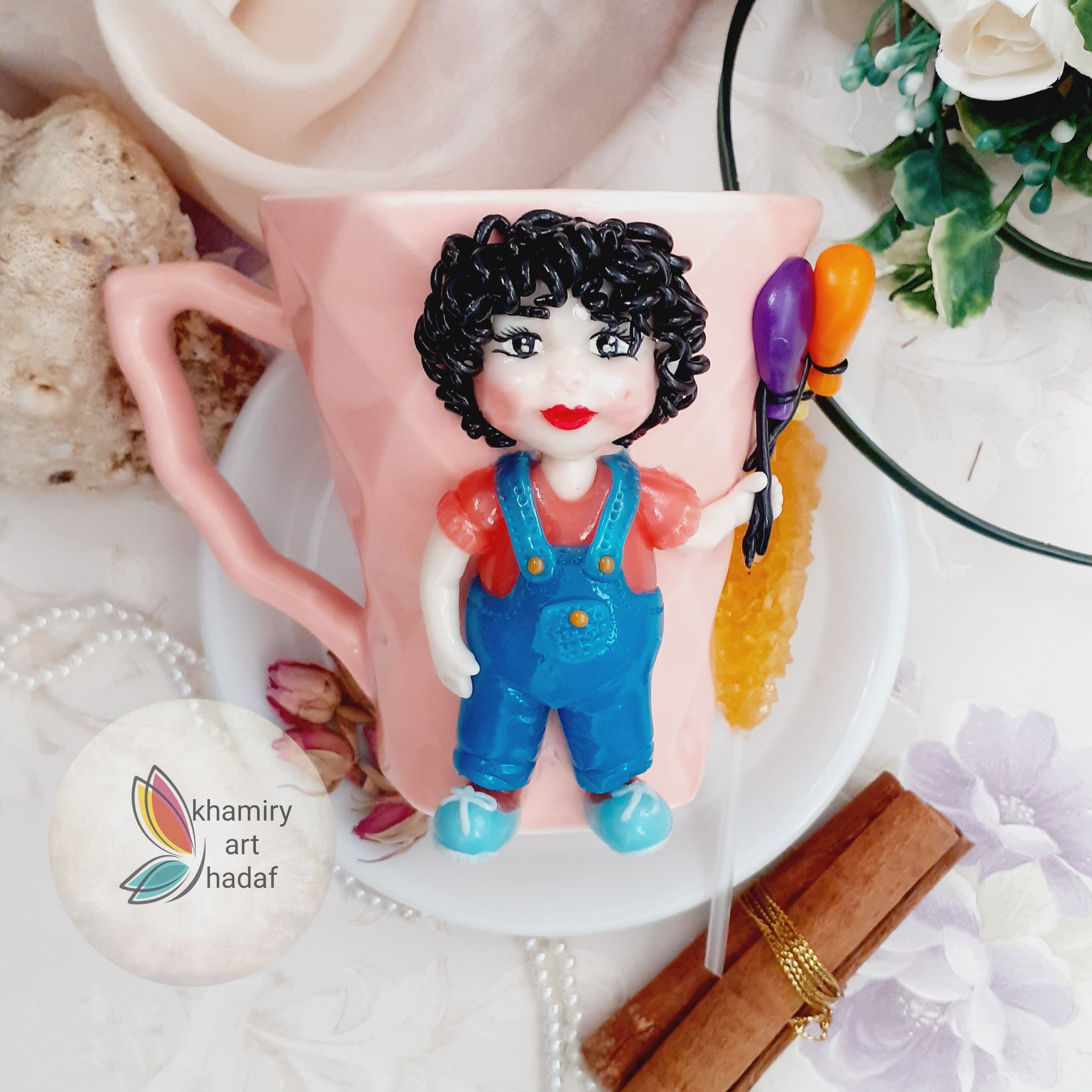 ماگ عروسکی خمیری پسرونه