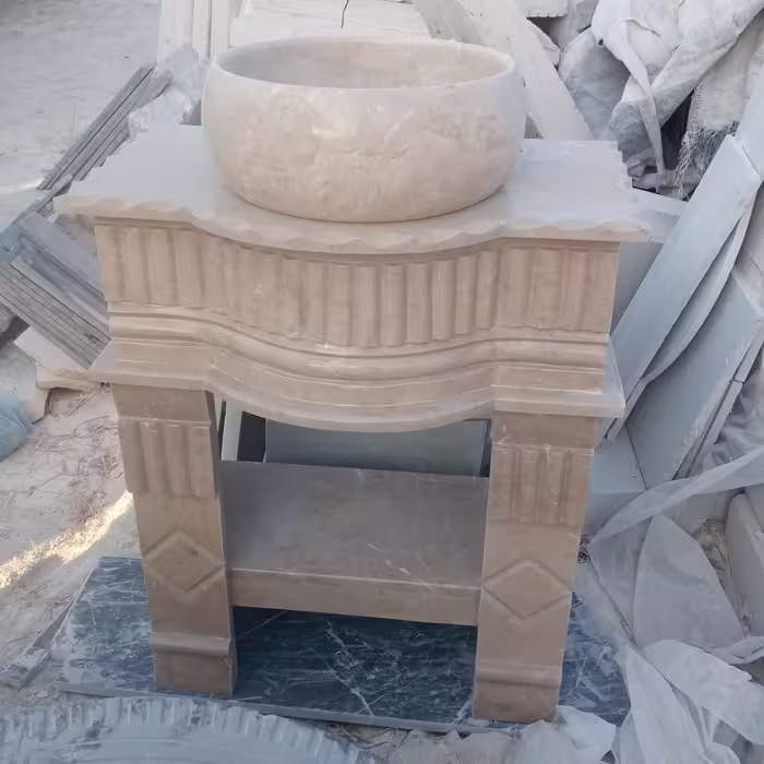 روشویی سنگی سیمکان دو پایه