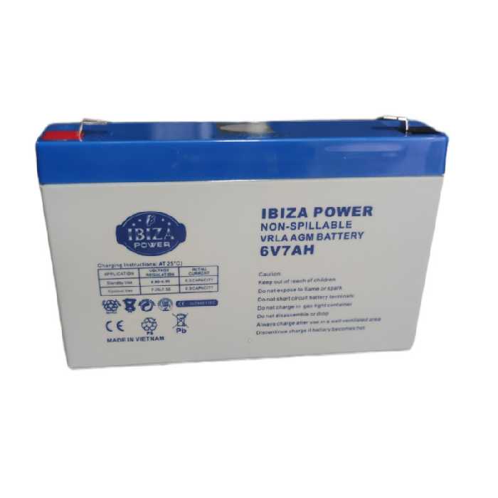 باتری یو پی اس 6 ولت 7 آمپر ساعت ایبیزا مدل 6v7ah