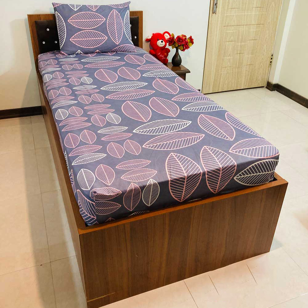 سرویس ملحفه مدل کشدار ماکائو کد 120 یک نفره 2 تکه