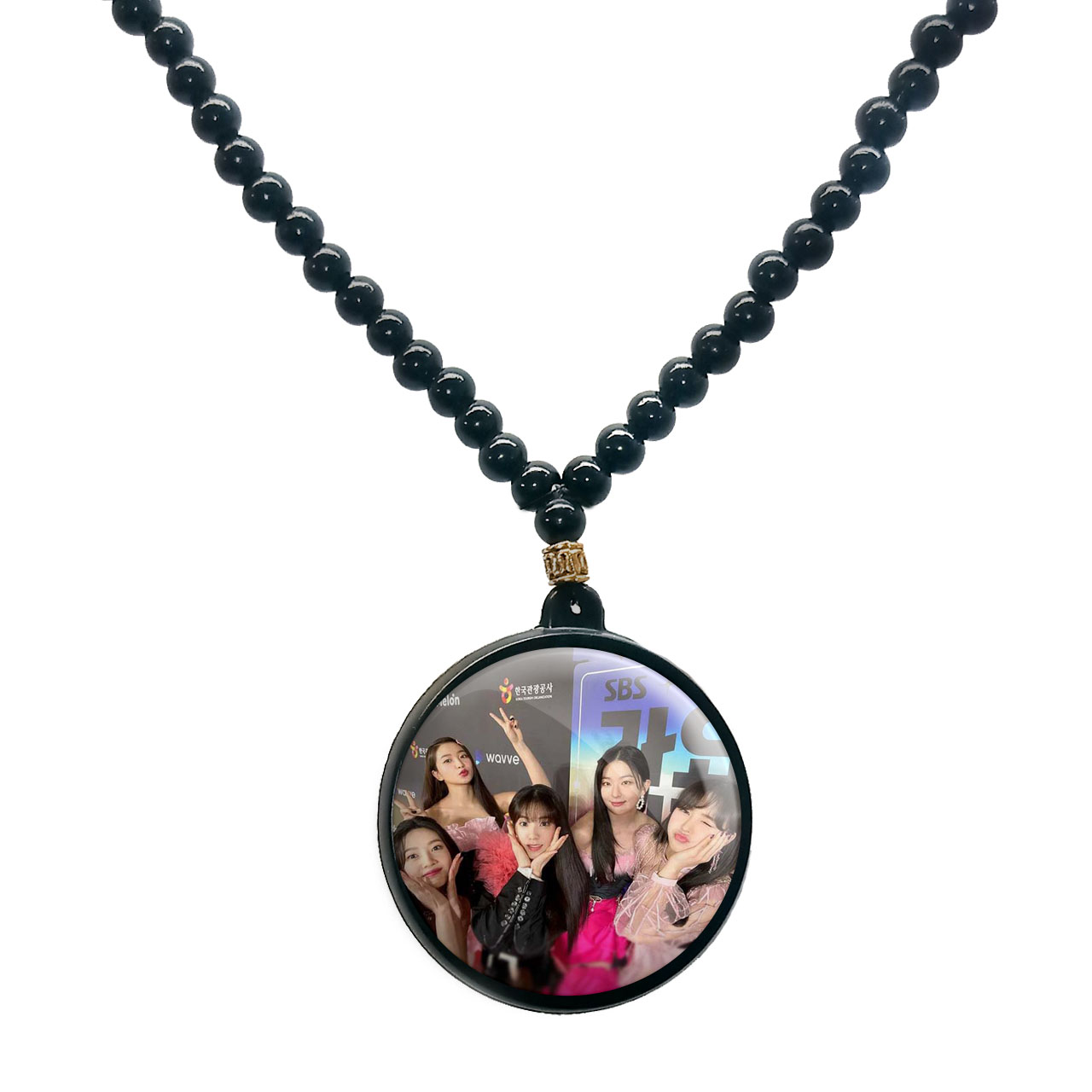 گردنبند پرمانه طرح red velvet کد pmd.12328 مدل دو طرفه