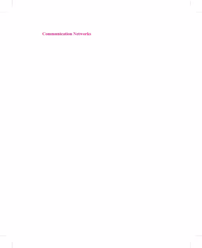 خرید و دانلود نسخه کامل کتاب Communication Networks: Fundamental Concepts and Key Architectures