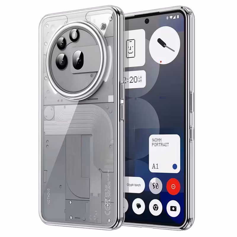 کاور شفاف مناسب برای گوشی Nothing Phone 3A Pro مدل دور ژله ای پشت طلق