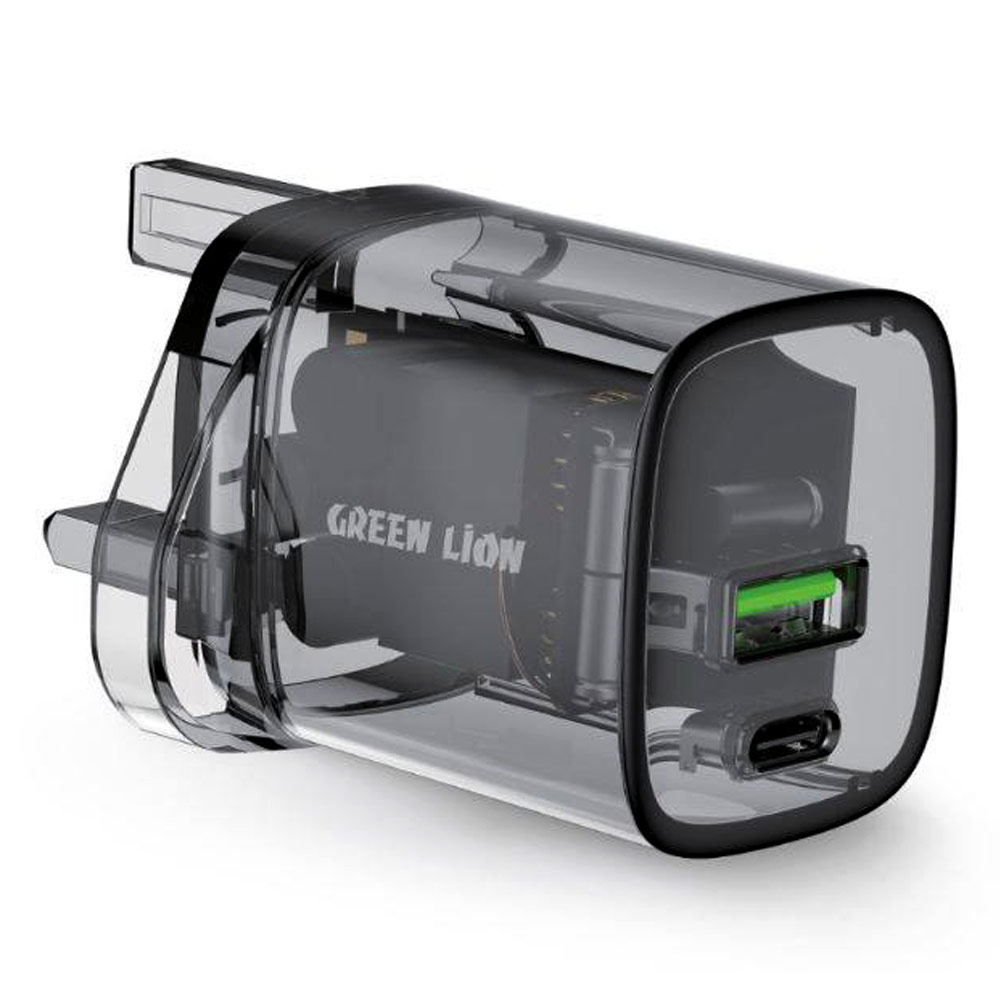 شارژر دیواری گرین لاین Transparent توان 33 وات