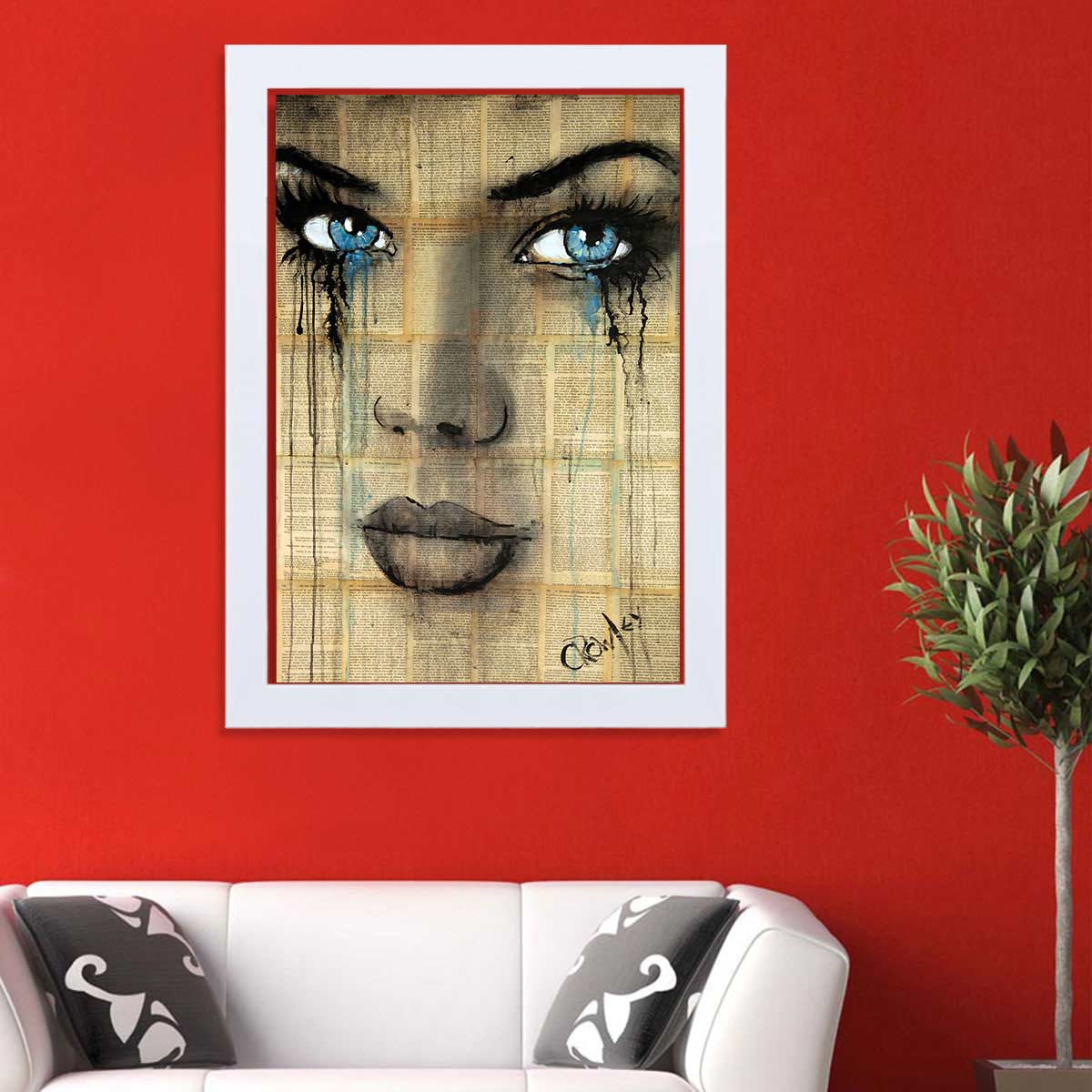 تابلو گالری استاربوی طرح پرتره دختر مدل هنری HL314