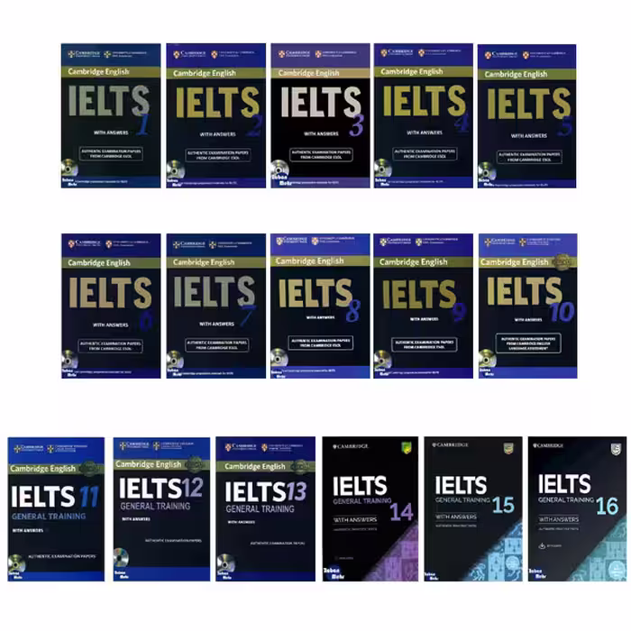 کتاب Cambridge IELTS General اثر جمعی از نویسندگان انتشارات زبان مهر 16 جلدی