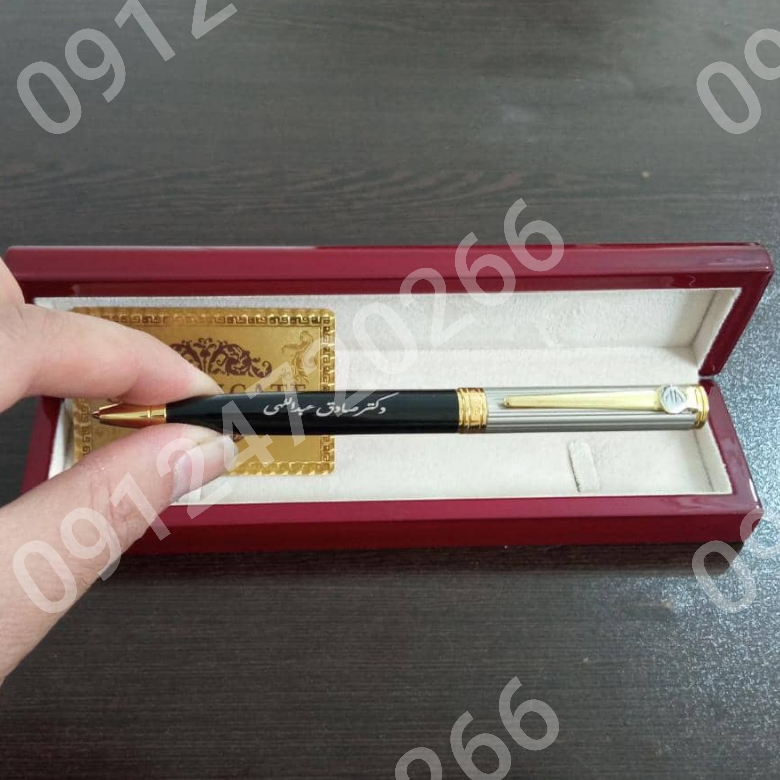 روانویس طرح مارال به همراه جعبه چوبی طلاکوب و شناسنامه  و حک اسم سفارشی شما