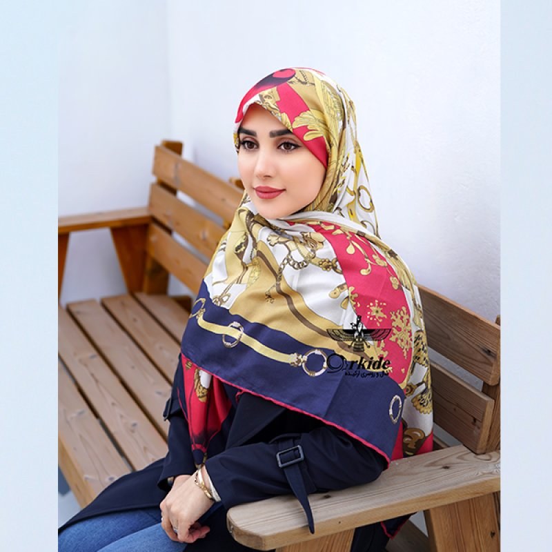 روسری نخ ابریشم گارزا قواره 130 سانت GK122433