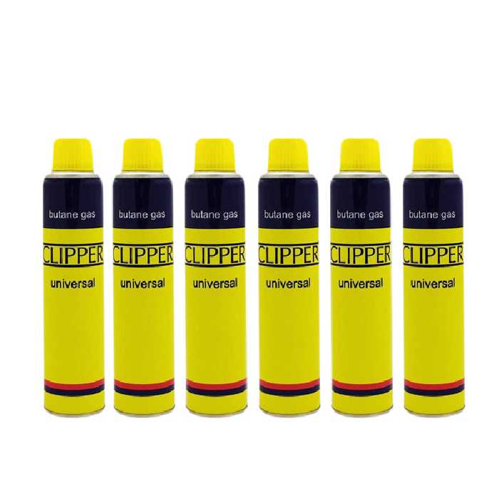 گاز فندک کلیپر مدل M02 حجم 300 میلی لیتر بسته 6 عددی