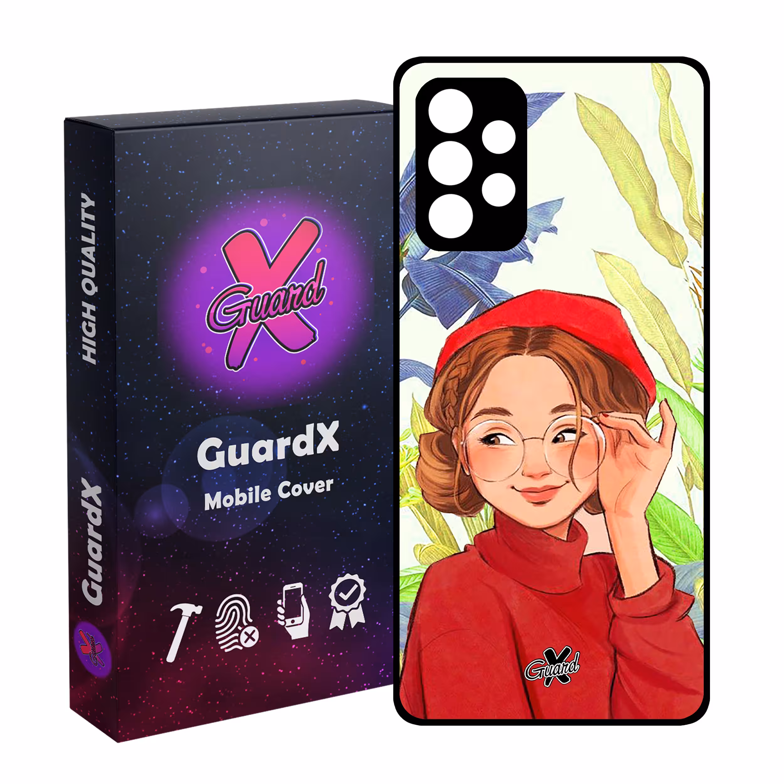کاور گارد ایکس طرح دختر مدل Glass10328 مناسب برای گوشی موبایل سامسونگ Galaxy A52s