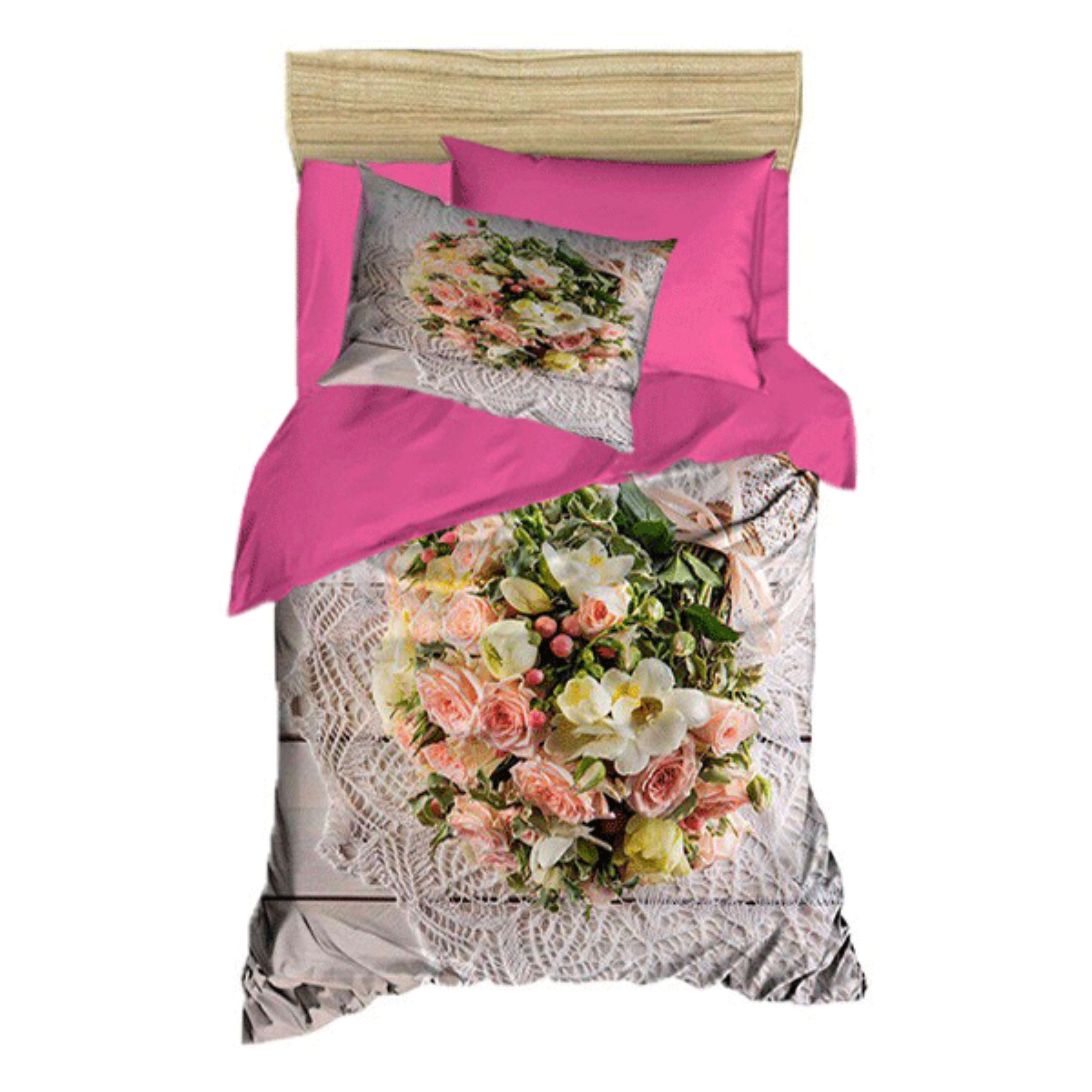 سرویس ملحفه ژوان ژوزه مدل Flower یک نفره 4 تکه  - کد 41055010015
