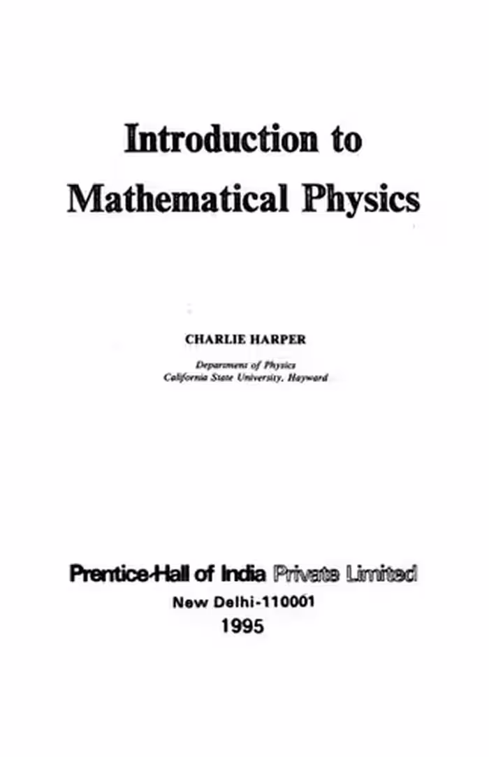 خرید و دانلود نسخه کامل کتاب Introduction to Mathematical Physics