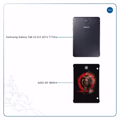 برچسب پوششی ماهوت مدل God-Of-War-Game مناسب برای تبلت سامسونگ Galaxy Tab S2 8.0 2015 T710