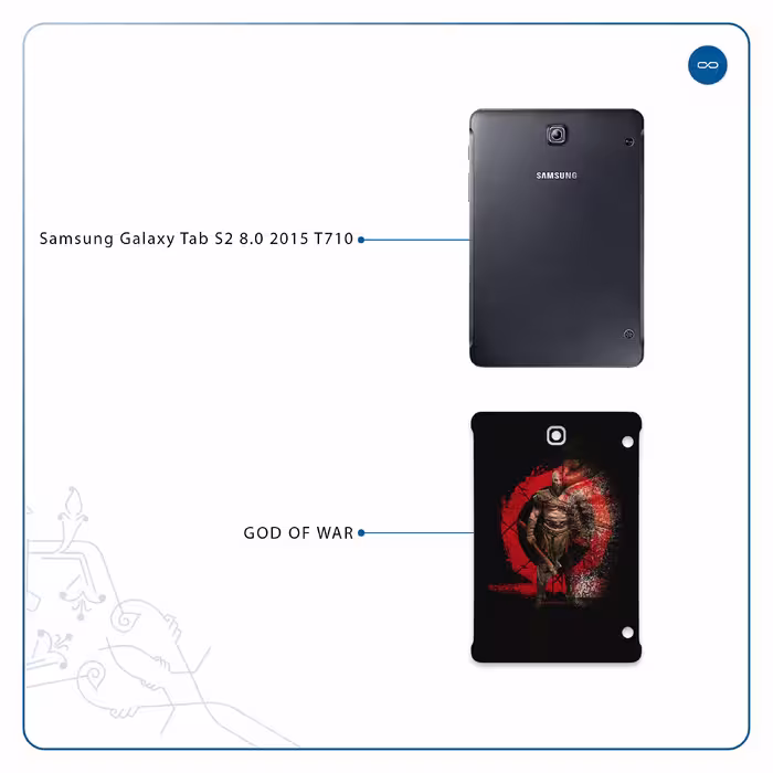 برچسب پوششی ماهوت مدل God-Of-War-Game مناسب برای تبلت سامسونگ Galaxy Tab S2 8.0 2015 T710