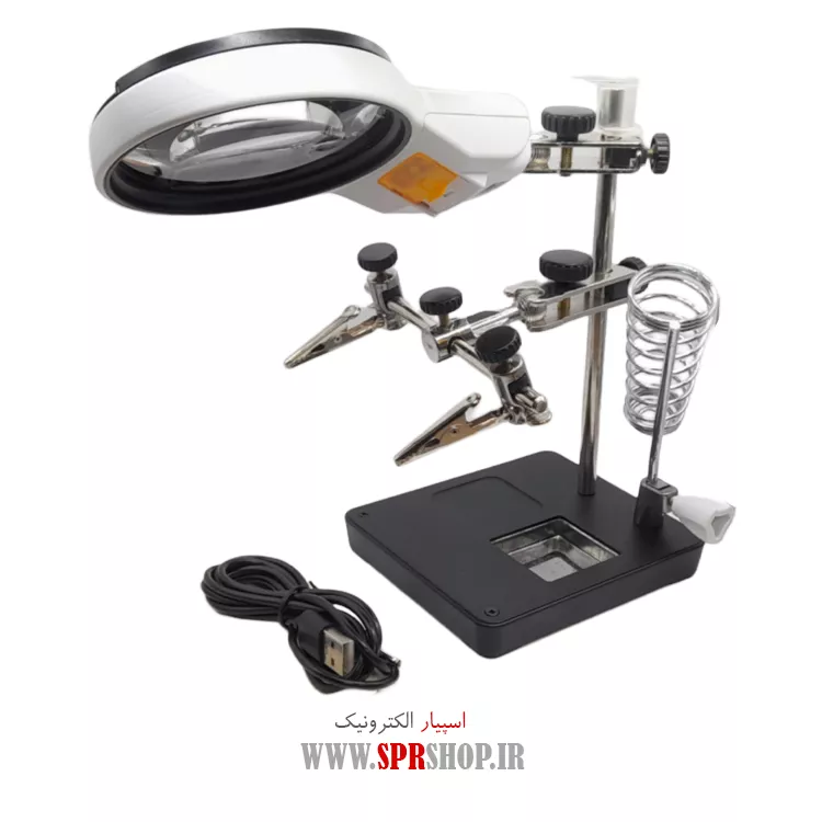 پايه هويه ذره بين دار گيره دار MG-16129AC