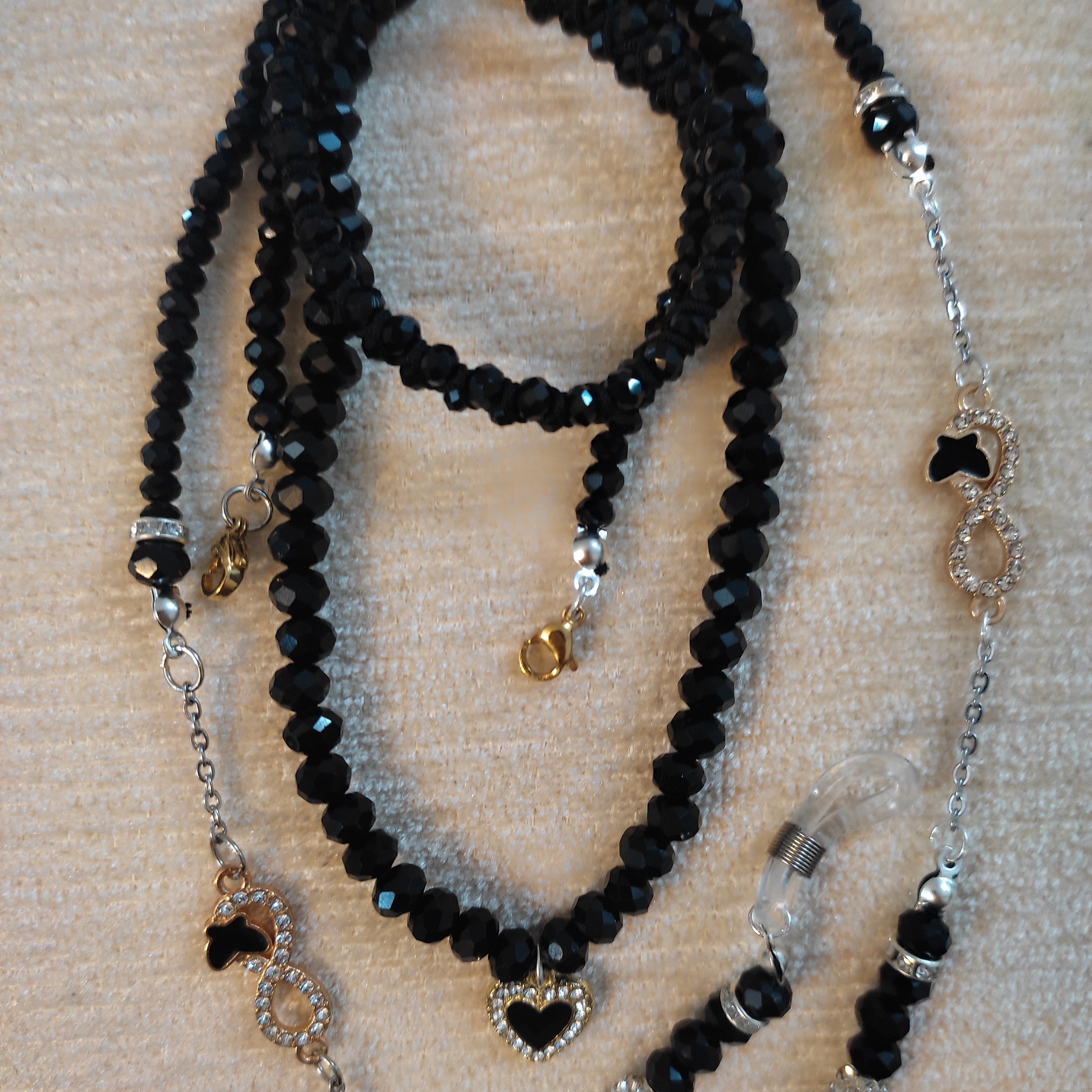 ست دستبند گردنبند و بند عینک 