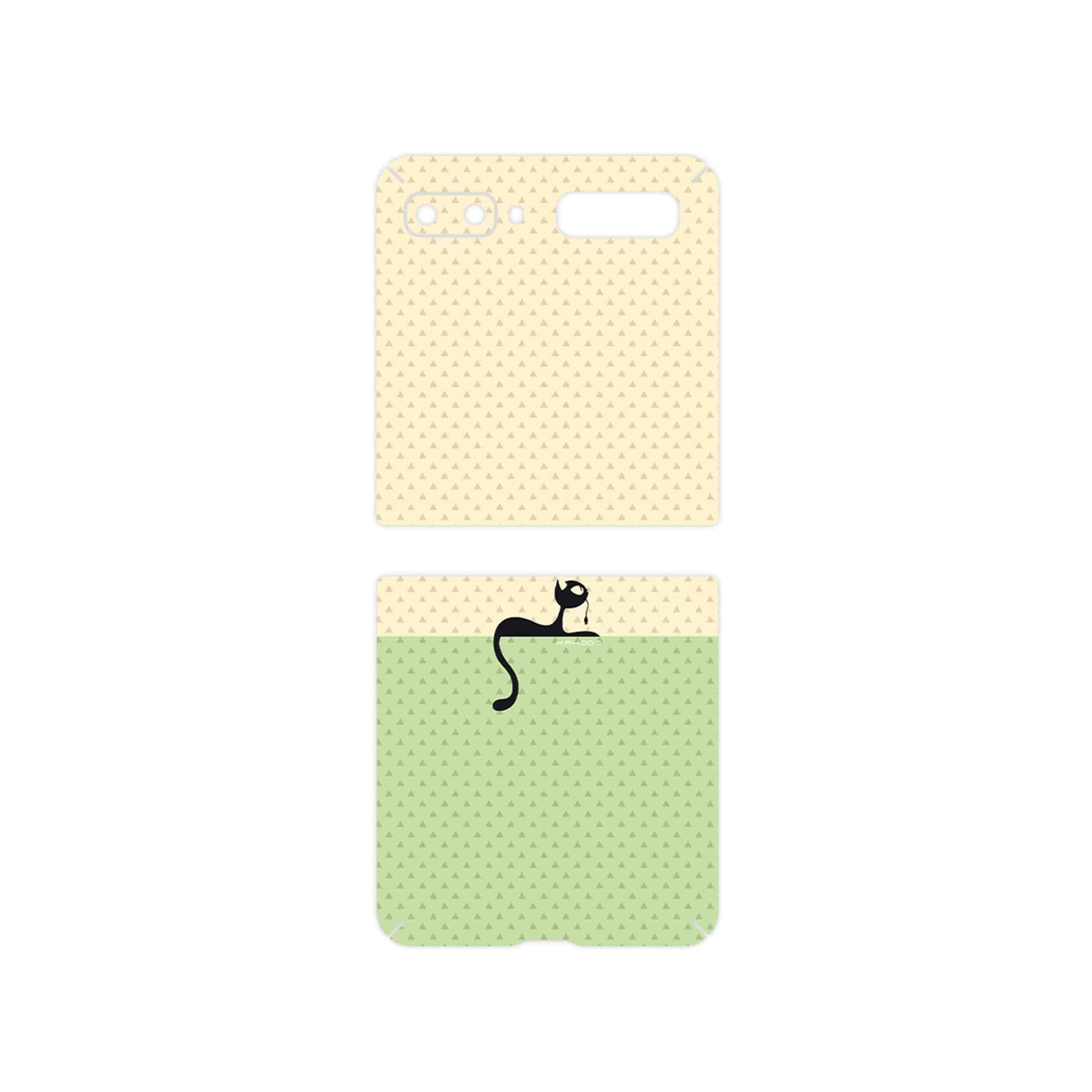 برچسب پوششی ماهوت مدل Minimal Internet Cat Icon مناسب برای گوشی موبایل سامسونگ Galaxy Z Flip