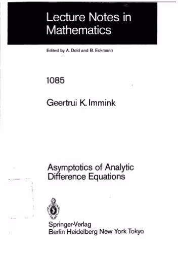خرید و دانلود نسخه کامل کتاب Asymptotics of analytic difference equations