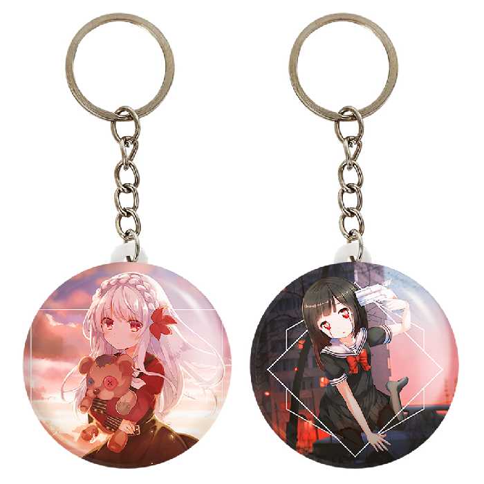 جاکلیدی خندالو مدل دختر انیمه ای کد 1803118029 مجموعه 2 عددی