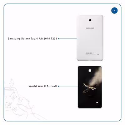برچسب پوششی ماهوت مدل World War II Aircraft مناسب برای تبلت سامسونگ Galaxy Tab 4 7.0 2014 T231