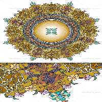 وکتور شمسه تذهیب قدیمی - گرافیک با طعم تربچه