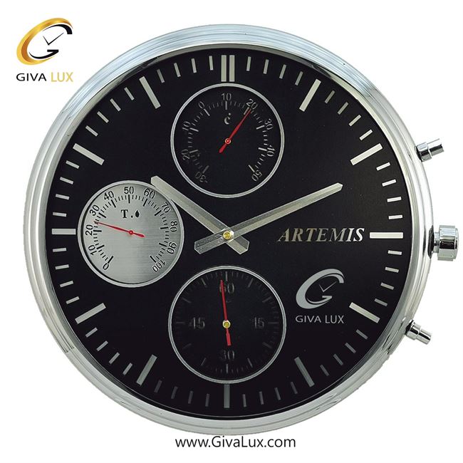 ساعت دیواری اورجینال آرتمیس آلیاژ فلزی نقره ای| کد رفرنس 11640، مدل: 2020Silver