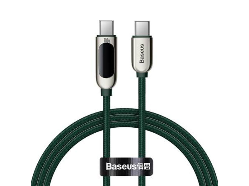 کابل شارژ سریع دوسر تایپ سی 100 وات بیسوس Baseus Display Fast Charging Data Cable 1m CATSK-B01 100w