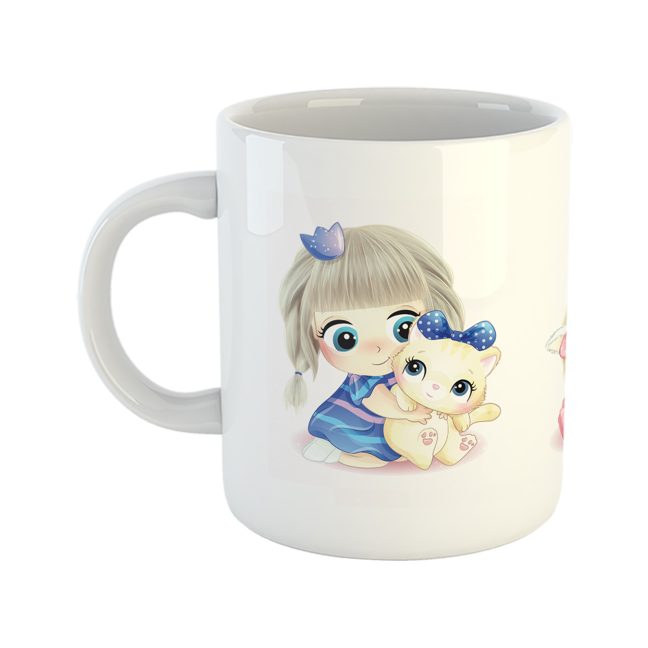 ماگ طرح دختر بچه های فانتزی