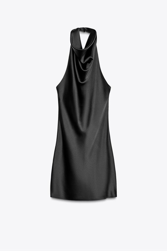 لباس زنانه زارا SATIN HALTER MINI DRESS | تهران زارا TehranZara