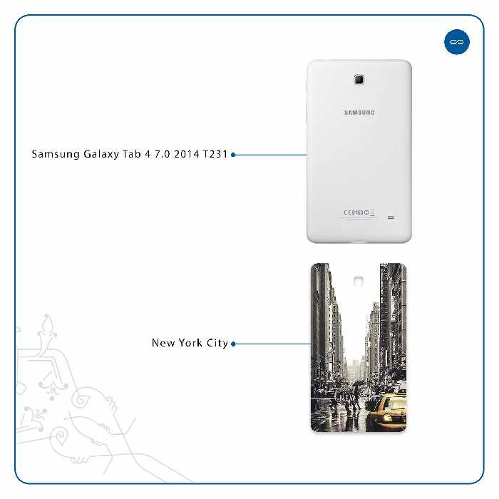 برچسب پوششی ماهوت مدل New York City مناسب برای تبلت سامسونگ Galaxy Tab 4 7.0 2014 T231