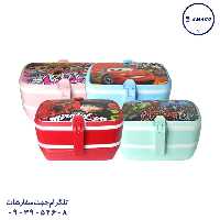 ظرف غذا 2 طبقه مستطیل کارا