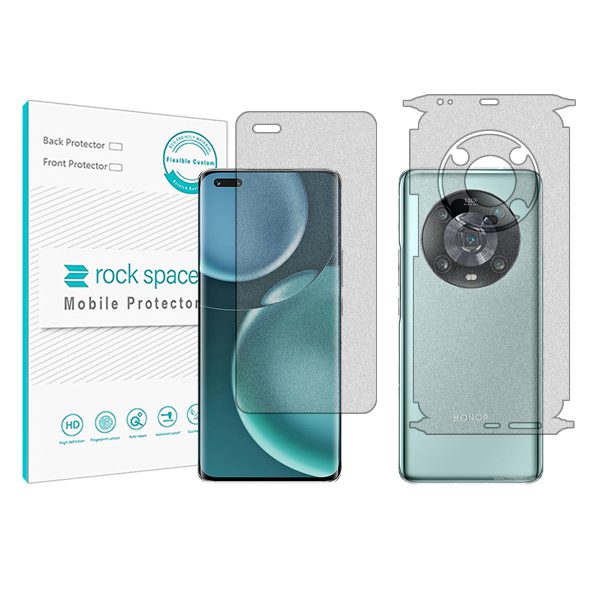 گلس صفحه نمایش و پشت گوشی آنر Magic4 Pro مدل نانو هیدروژل مات برند راک اسپیس کد 23776M-19860S