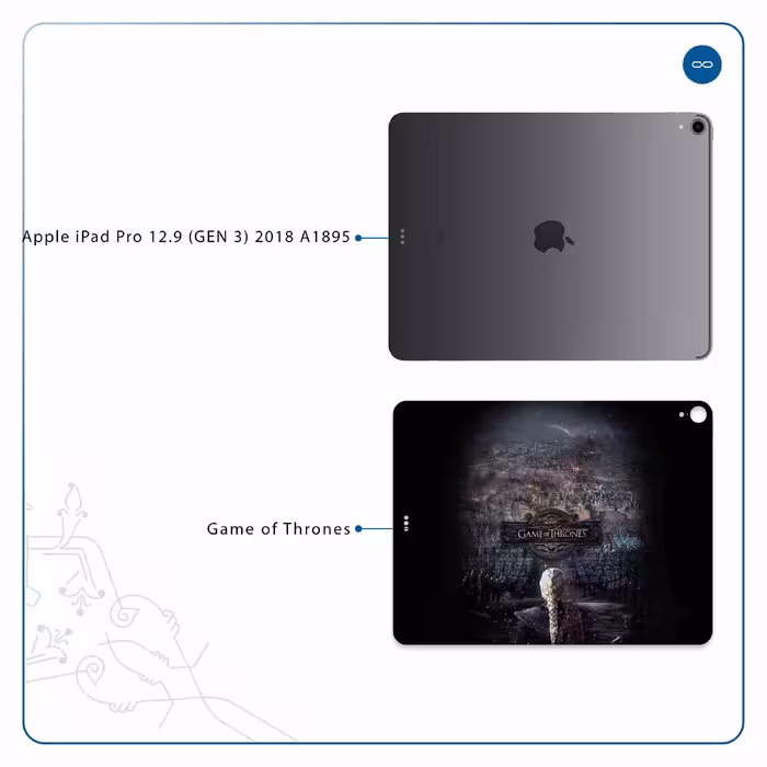 برچسب پوششی ماهوت مدل Game of Thrones مناسب برای تبلت اپل iPad Pro 12.9 (GEN 3) 2018 A1895