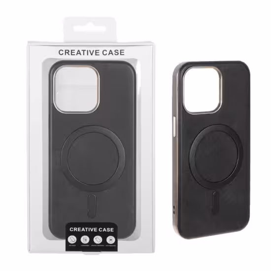 قاب گوشی موبایل چرمی مدل Creative مگ سیف دار