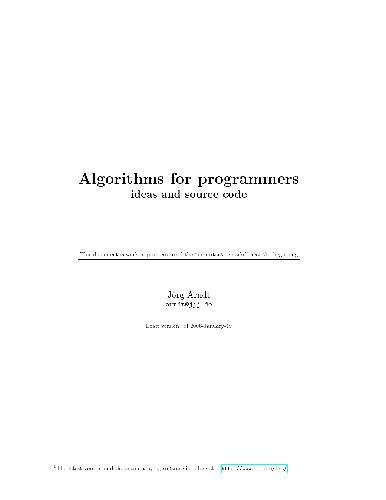 خرید و دانلود نسخه کامل کتاب Algorithms for programmers: ideas and source code