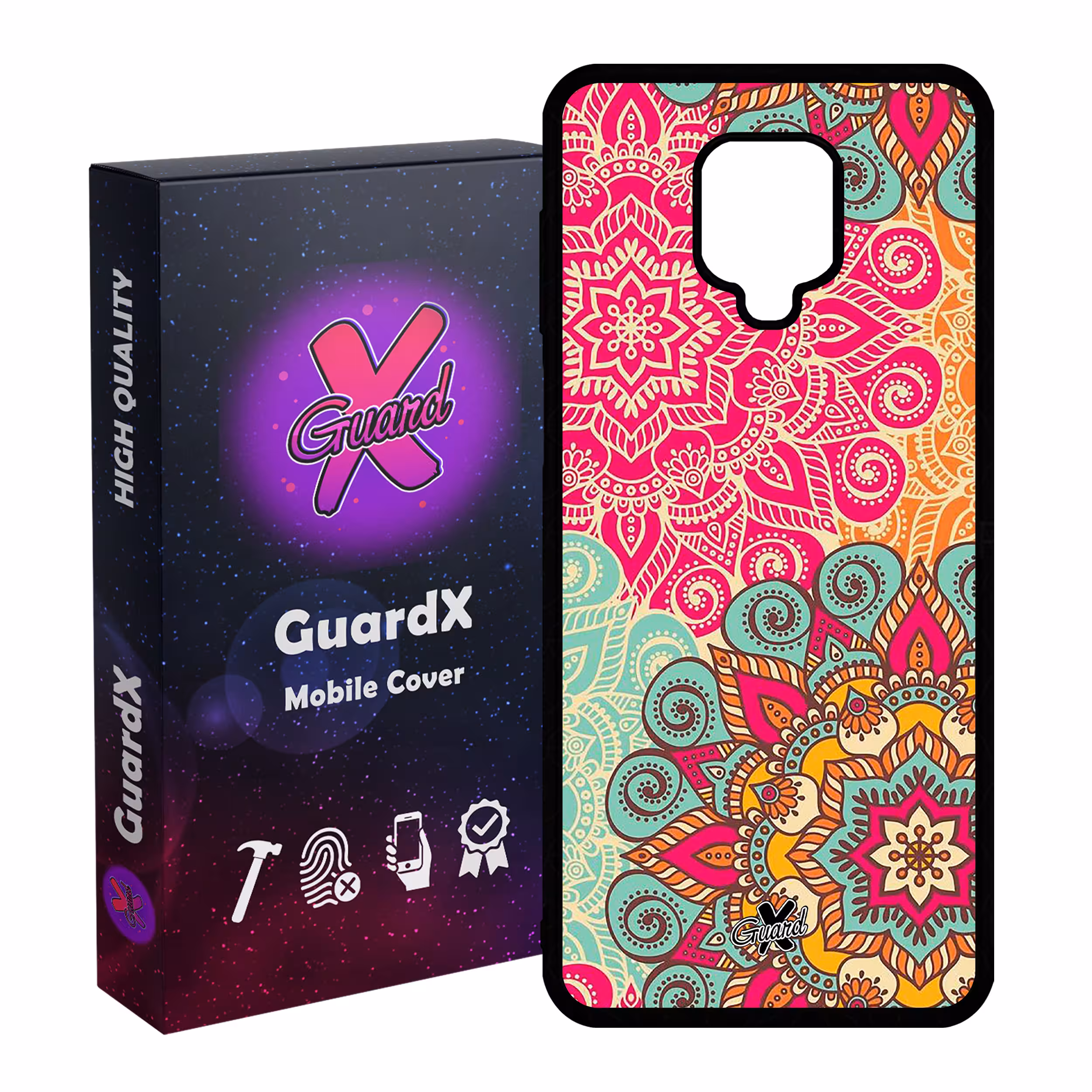 کاور گارد ایکس طرح Mandala مدل Glass10214 مناسب برای گوشی موبایل سامسونگ Redmi Note 9S / Note 9 Pro / Note 9 Pro Max