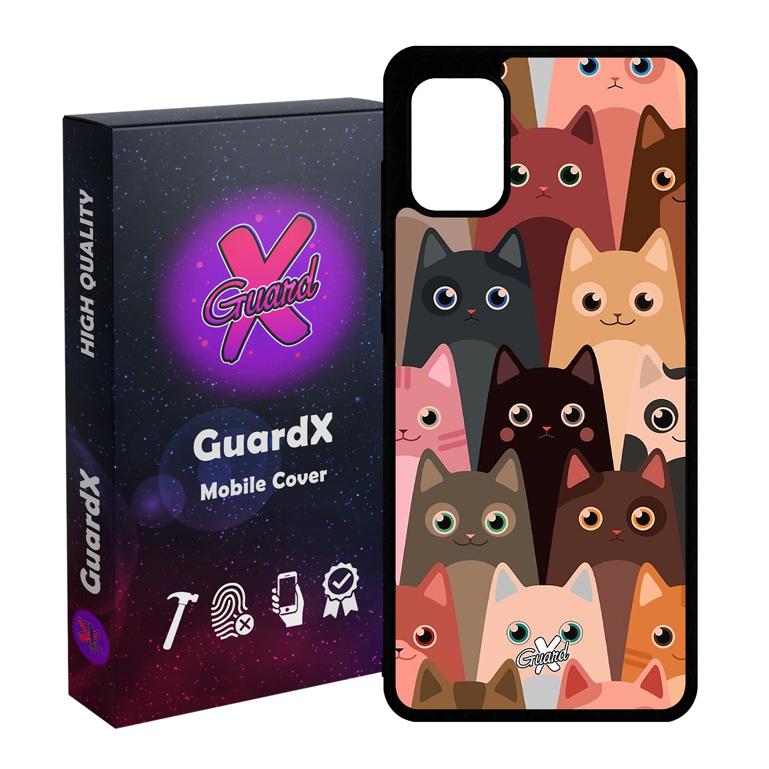 کاور گارد ایکس طرح Cat مدل Glass10067 مناسب برای گوشی موبایل سامسونگ Galaxy A71