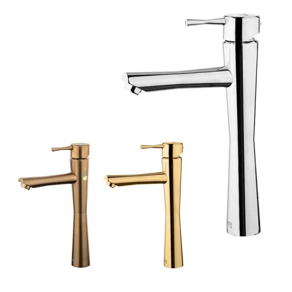 شیر روشویی پایه بلند درخشان مدل فلاور