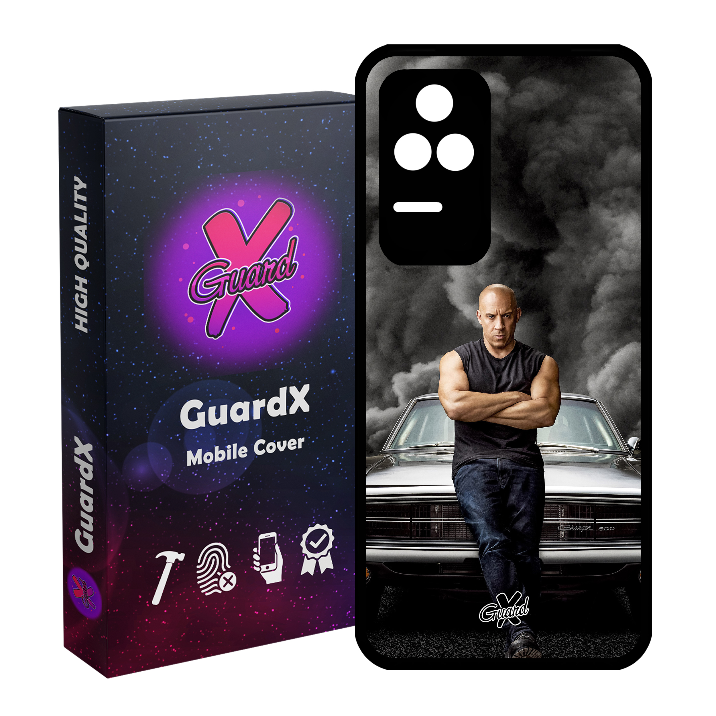 کاور گارد ایکس طرح Vin Diesel مدل Glass10183 مناسب برای گوشی موبایل شیائومی Poco F4/Redmi K40S