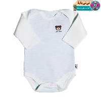 بادی نوزادی آدمک طرح راه راه کد 04 رنگ آبی