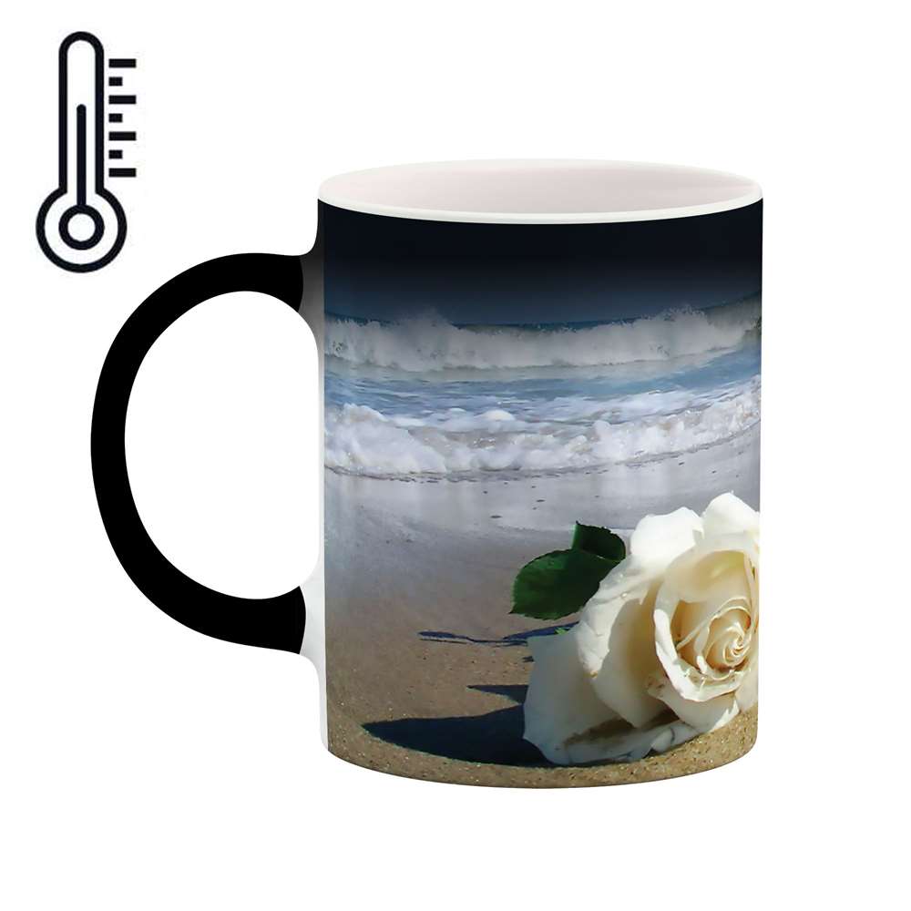 ماگ حرارتی طرح گل در ساحل مدل mgh02687