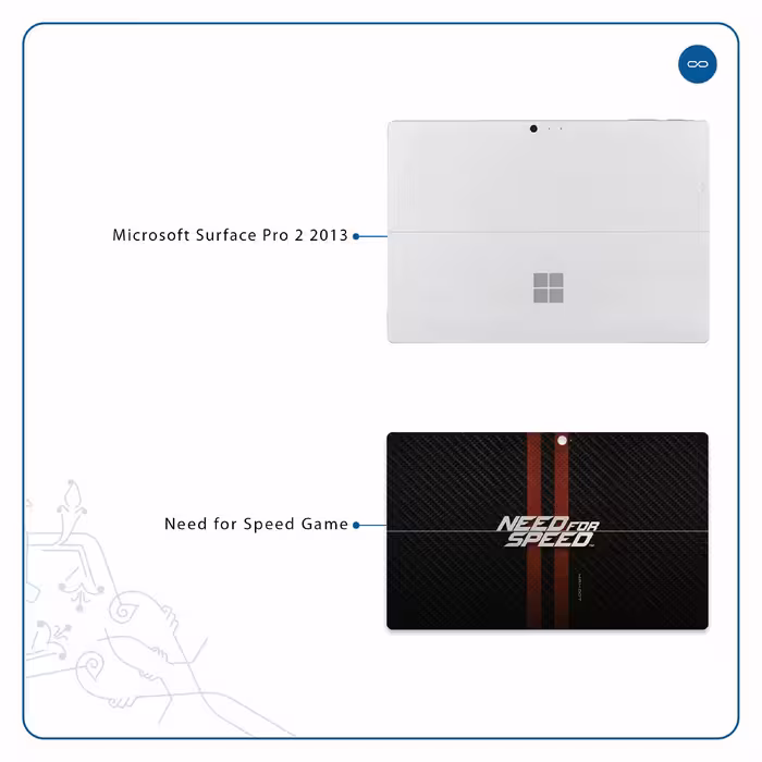 برچسب پوششی ماهوت مدل Need-for-Speed-Game مناسب برای تبلت مایکروسافت Surface Pro 2 2013
