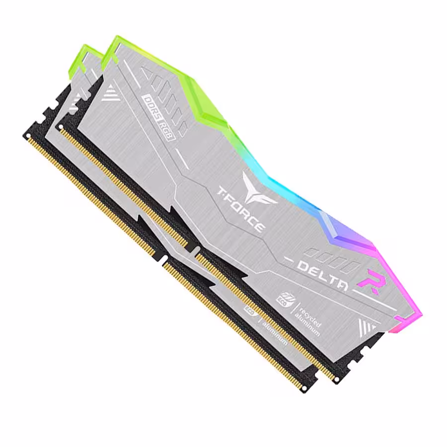 قیمت و خرید رم تیم گروپ مدل T-Force DELTA RGB Silver DDR5 32GB Dual 6000MHz CL38 | یاس ارتباط