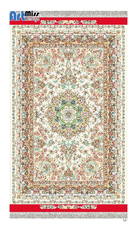فرشینه و  قالیچه درجه1 در ابعاد متنوع با ترمز فرش زمینه سفید سنتی