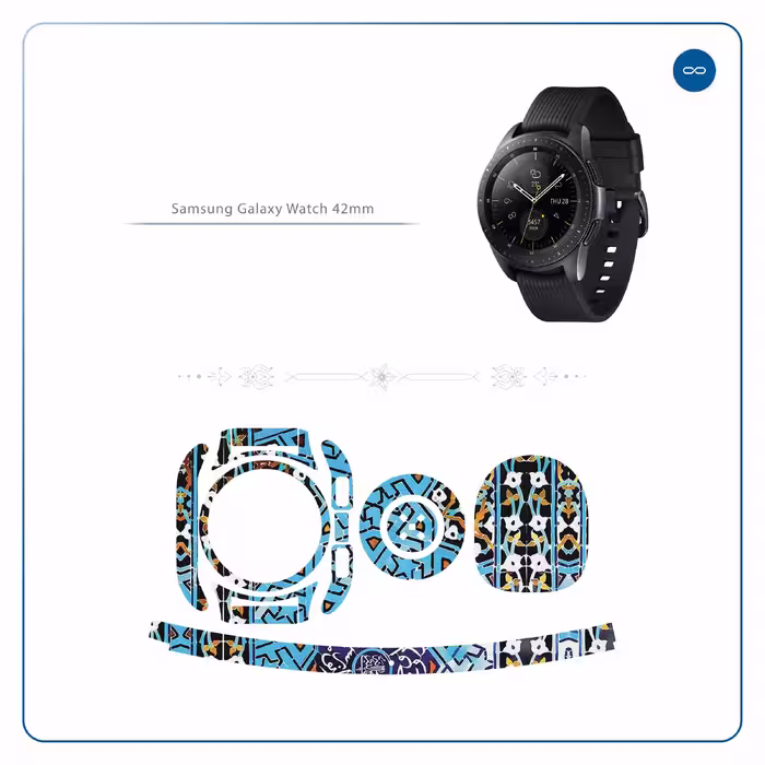 برچسب ماهوت طرح Iran-Tile7 مناسب برای ساعت هوشمند سامسونگ Galaxy Watch 42mm