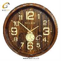 ساعت دیواری اورجینال ولدر PVC قهوه ای| کد رفرنس 535