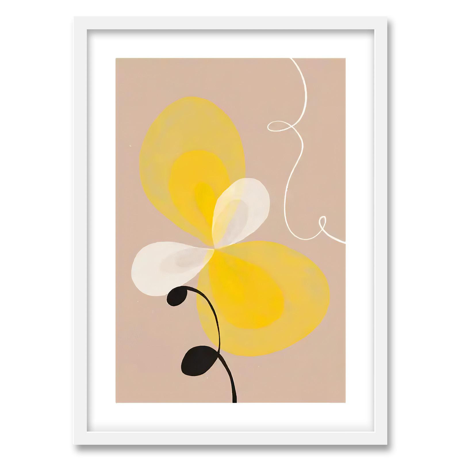 تابلو فورنیمو مدل نقاشی گل ابسترکت کد 05400W